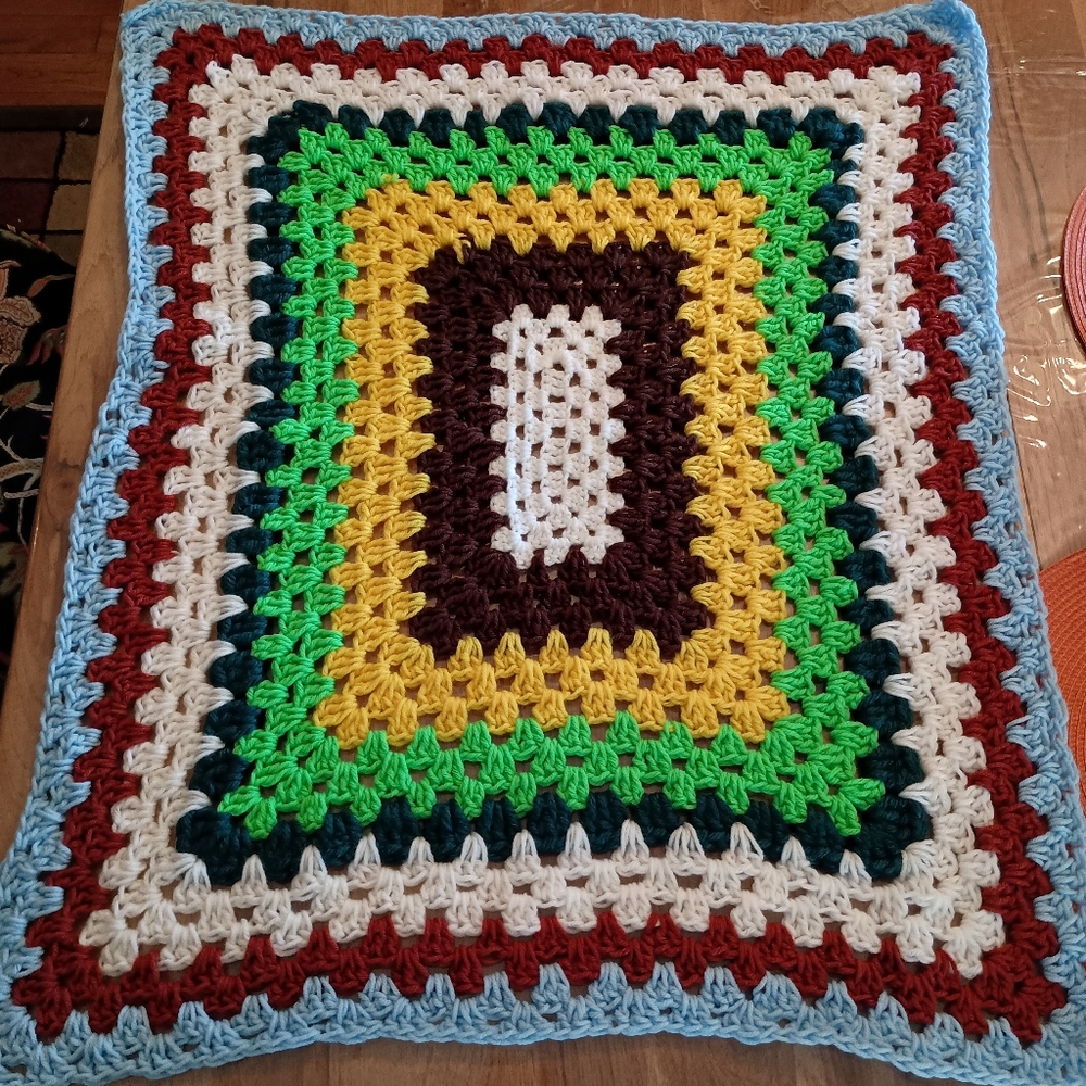 Handmade Crochet Lap Blanket Throw 30"X36"